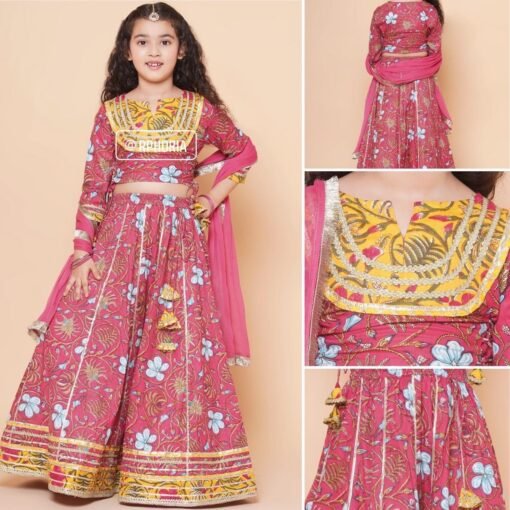 Floral Printed Lehenga & Blouse set With Dupatta