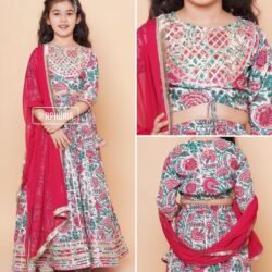 Floral Printed Lehenga & Blouse Set With Dupatta