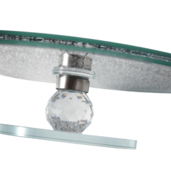 Alternative view of Mirrored Round Cake Stand with Sparkle crushed diamonds (Silver)